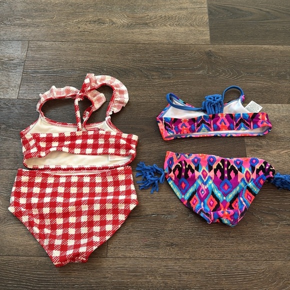 Set of Swimming Suits.  Girls size XS 4/5. Cat and Jack, Art Class brands. - Picture 2 of 4